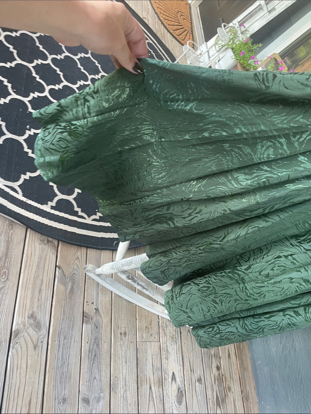 Taylor Emerald Green Textured Maxi Dress - Picture 11 of 11